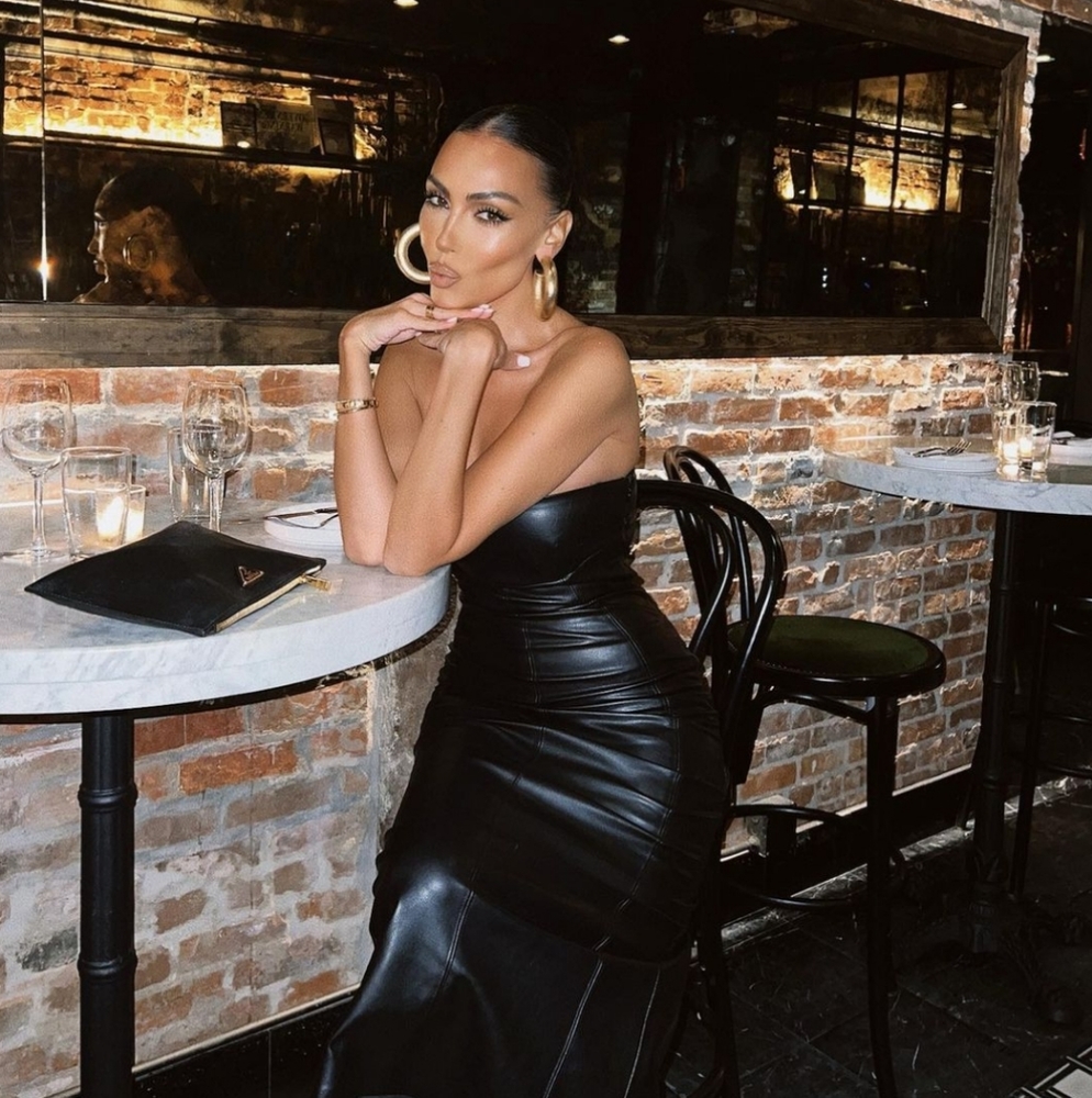 Zara Strapless Faux Leather Midi Dress - Picture 3 of 14